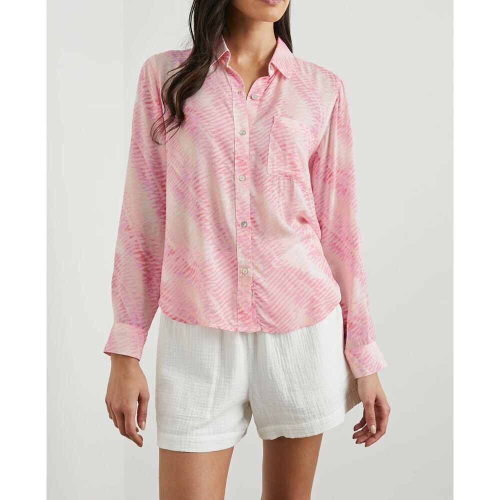 Rails Josephine Rose Reef Top Size XS Button Down Elevated Lightweight Classy
